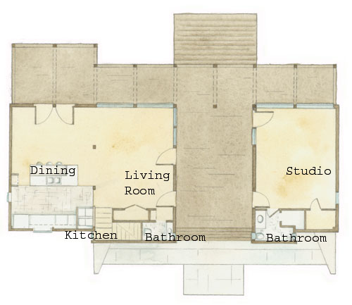 Allison Ewing and Chris Hays have built a riverfront home with sweeping views to the south, yet urban Charlottesville, Virginia, is just minutes away.